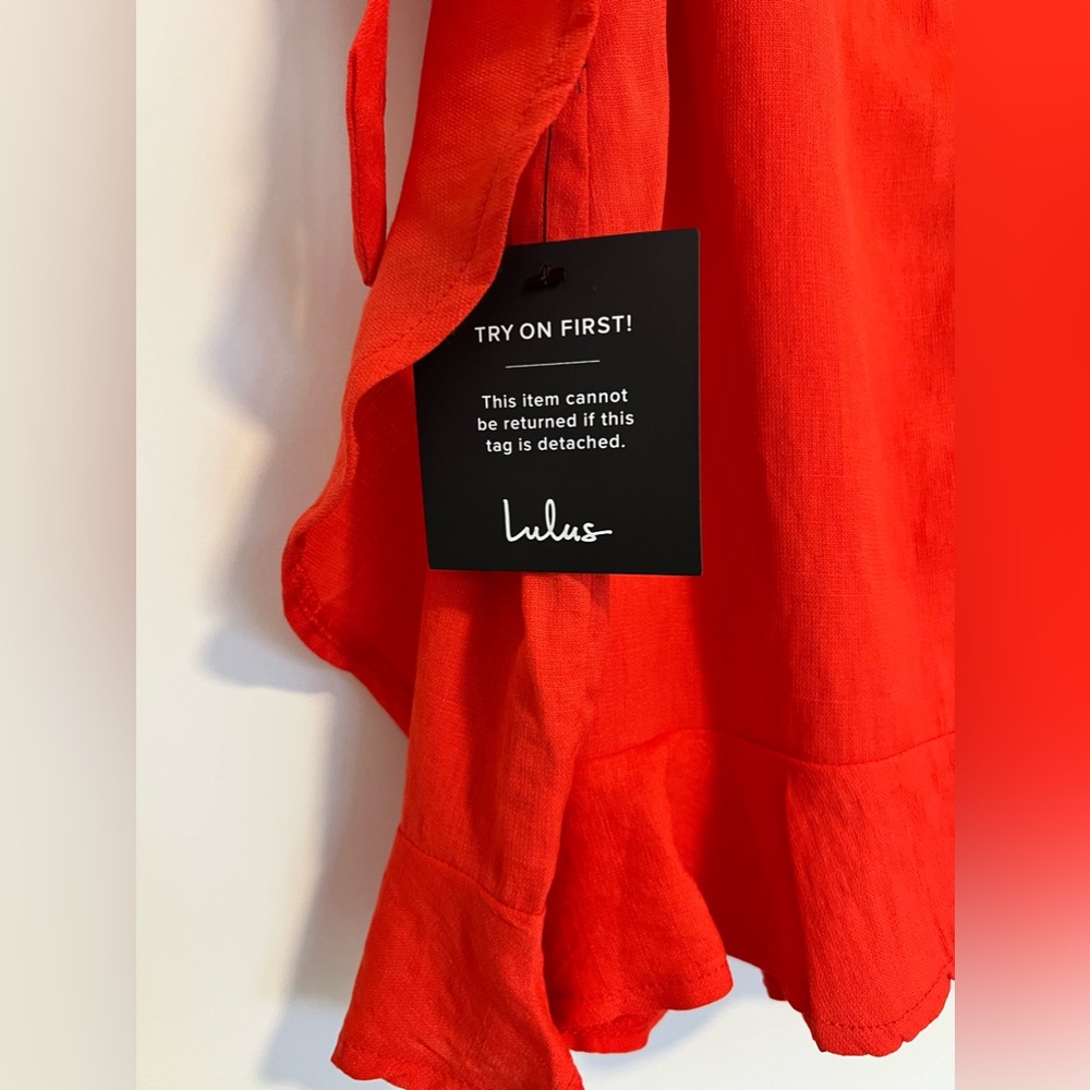 Lulu's Red Ruffle Mini Dress - Picture 7 of 12